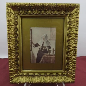 Vtg. MCM Windsor Art Print "Young Woman with Water Jug" by Jan Vermeer Framed - Picture 1 of 21