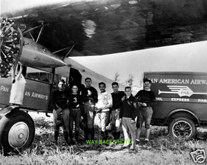 1928 BILD DER KUBANISCHEN FUSSBALLMANNSCHAFT AN Bord von pan am flight - 8" mal 10" NACHDRUCK - Bild 1 von 1