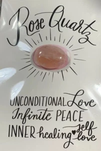 Rose Quartz Polished Palm Stone Healing Love Peace Cleanse - Picture 1 of 3
