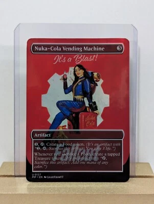 Nuka-Cola Vending Machine Fallout Lucy Foil Custom sticker on bulk MTG Commander - Image 1 of 2