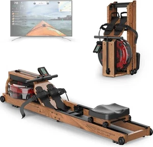JOROTO Water Rowing Machine for Home Use, Oak Wood Foldable Rower Machine 330... - Picture 1 of 15