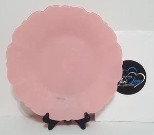 NEW Williams Sonoma Pink Scalloped Glass Charger Plate 13" NWT Easter Spring  - Picture 1 of 5