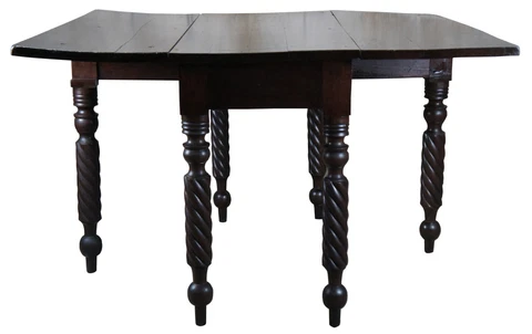 Antique Victorian Walnut Dropleaf Gateleg Breakfast Dining Console Table 19th C Cover