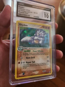 (TOP POP 10) CGC 10 GEM MINT Pokemon Rhydon Reverse Holo EX Hidden Legend 46/101 - Picture 1 of 5