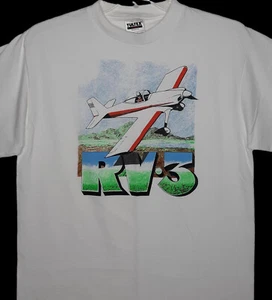 RV-3 Kit Aircraft Airplane T-Shirt Size L Large RV Grin Aviation 90s Vintage - Picture 1 of 7