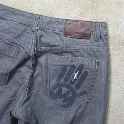 Vintage Y2K Miskeen Jeans Men 36x32 Embossed Baggy Skater Grunge Hip Hop Denim - Image 1 of 4