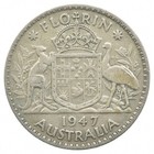 SILVER - WORLD Coin - 1947 Australia 1 Florin - World Silver Coin *146