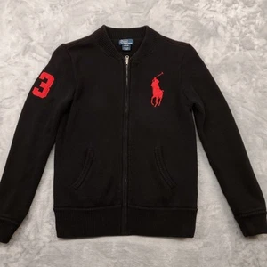 Polo Ralph Lauren Cardigan Sweater Boys Large 14-16 Big Pony 3 - Picture 1 of 12