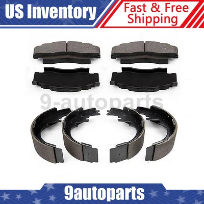 Front Brake Pads Rear Brake Shoes kit For 1978-1983 Chrysler Cordoba 11" Drum - Image 1 of 4