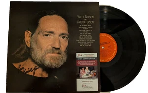 Willie Nelson singt Kristofferson signierte Platte 1979 CBS Records JSA COA - Bild 1 von 7