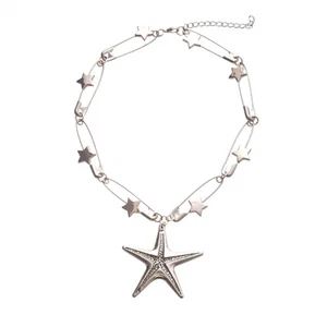 Artistic Star Pin Necklace Stylish Versatile Alloy Jewelry For Special Occasions - Picture 1 of 8