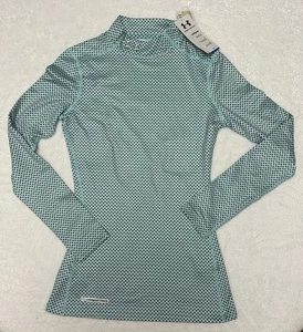 Top camicia donna Under Armour piccola manica lunga aderente Cold Gear finto nuovo con etichetta - Foto 1 di 16