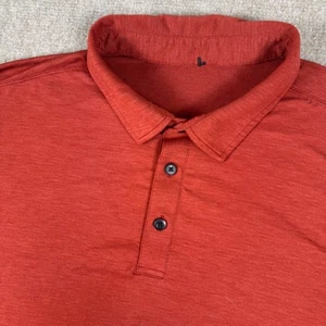 Lululemon Polo Shirt Performance Golf Athletic Training Red Size L - Picture 1 of 6