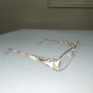 Cazal Mod 1045 Eyeglasses Titanium German Frame Gold white bone color 001 - Picture 1 of 7