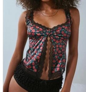 Neu mit Etikett Out from under Urban Outfitters Dolce Verano Rosenknospen Blumen Korsett Large - Bild 1 von 8