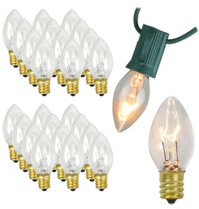 5-Watt C7 Night Light Candelabra Bulbs, Clear, 24-Count for Lamps Nightlights - Picture 1 of 6