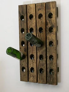 Holz Weinregal rustikal Weinständer Rätselregal Altholz - Bild 1 von 4