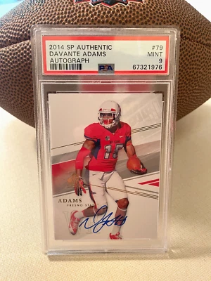 2014 Upper Deck NFL Davante Adams RC Rookie AUTOGRAPH PSA 9 GRADED Packers JETS - Image 1 of 3