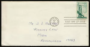 US 1964 FDC #1258 -5c Verrazano-Narrows Bridge Issue First Day Cover - Picture 1 of 2