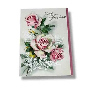 Until You’re Well Roses Vintage Get Well Karte CBX - Bild 1 von 4