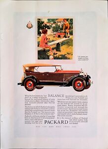 1927 Packard Automobile Balance Silent Vibrationless  Speed Comfort Print Ad