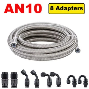Kit de montaje de manguera de línea de combustible 3,5 M AN10 manguera trenzada de acero inoxidable con extremos de manguera giratorios - Imagen 1 de 14