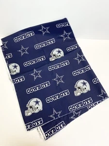 Dallas Cowboys Helmet Logo Star Print NFL Cotton Fabric 36” X 57” Dated 2008 - Picture 1 of 6