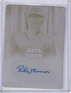 Star Wars Force Awakens Chrome Rocky Marshall Druckplatte Autogramm 1-1 - Bild 1 von 2