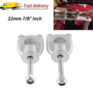 Motorcycle Handlebar Risers Mount Clamps 22mm 7/8" for Motorcycle Dirt Bike ATV - Picture 1 of 12