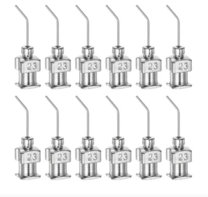 12pack Dispensing Needles, 23G 1/2" Stainless Steel Blunt Tip Bent Dispensing - Picture 1 of 7