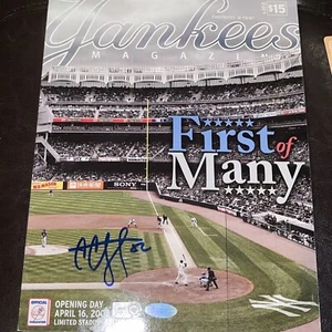 Yankees Stadium Opening Day Yearbook 2009 Limited Edition C.C. Sabathia Auto MLB - Picture 1 of 5