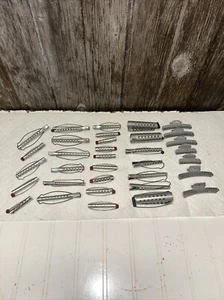 Lot of Vintage Aluminum Metal Perm Rods Hair Rollers Curlers Goody Tip Top - Picture 1 of 6