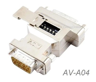 VGA HD15 Male to DB15 Female PC to MAC Monitor Adapter w/ dip switches - AD-A04 - Image 1 of 4