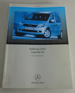 Manual de Taller Inscripción de Introducción Mercedes Benz Vaneo W414 Stand - Imagen 1 de 4