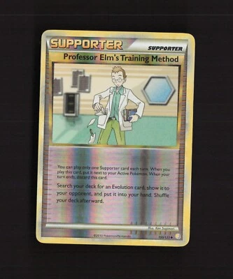 Professor Elm's Training Method 100/123 HGSS Reverse Holo Pokemon Card LP - Image 1 of 2