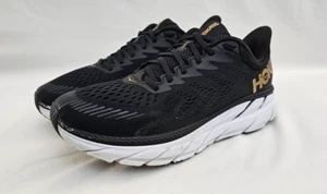 HOKA ONE ONE Clifton 7 Running Shoes 1110509-BBRNZ Women's Size 10.5 Black Gold - Picture 1 of 21