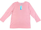 FRESH PRODUCE XS  Blush Pink Fem Logo V Neck Cotton Baby Rib 3/4 Top $62 NWT