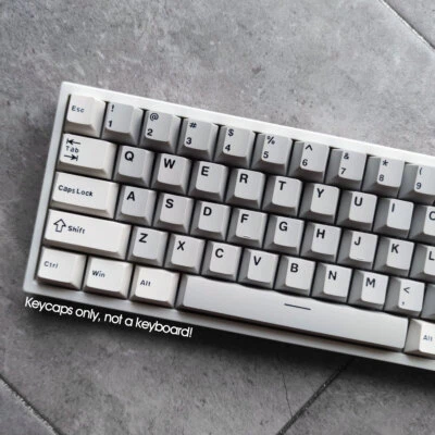 Light Gray White PBT Keycap Set Cherry Profile 120key for MX Mechanical Keyboard - Image 1 of 4