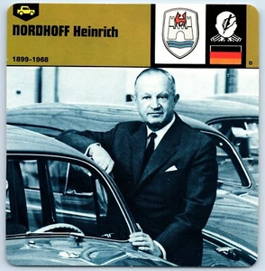 Heinrich Nordoff 1978 Auto Rally Card Edito Service - Picture 1 of 2