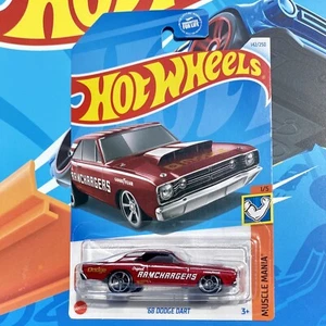 🔥 RARE 2024 Hot Wheels CANDY APPLE 68 Dodge Dart HW Muscle Mania 142/250 Mopar - Picture 1 of 7