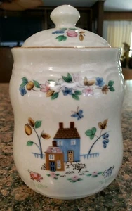 International China Heartland Canister 7 1/2"Tall Medium size storage container - Picture 1 of 4
