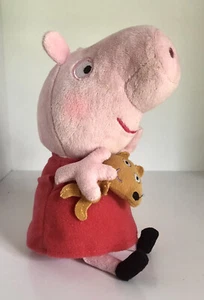 Ty Original Beanie Babies Peppa Pig & Teddy 8" Plush Stuffed Animal Tush Tag - Picture 1 of 7