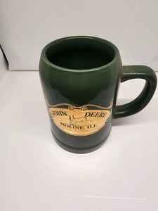Vintage John Deere Green Glazed Cermaic Coffee Cup - Picture 1 of 4