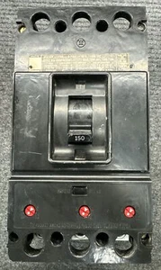 Interruptor de circuito JA3150W Westinghouse tipo JA 3 polos 150 amperios 600V 150A con terminales - Imagen 1 de 8