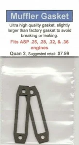 ASP .25, .28, .32, & .36 Exhaust/Muffler Gasket 2 Pack NIP - Picture 1 of 1