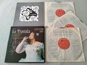VERDI La Traviata Caballe Bergonzi Milnes Pretre vinyl 3LP - Picture 1 of 9