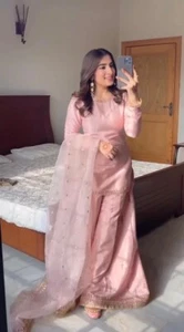Designer Indian Pakistani Salwar Kameez Bollywood Dress Party Wear Suit wedding - Picture 1 of 8