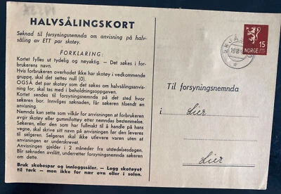1941 Skjastad Noruega Papelería Postal Paquete Recibo Tarjeta Cubierta A Lier K Foto 1 de 2