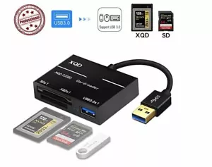 Camera XQD SD Memory Card Reader USB 3.0 Hub Adapter For Sony/Nikon/Canon/Lexar - Picture 1 of 7