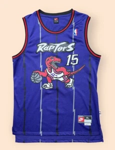 Vintage Toronto Raptors Nike Vince Carter Jersey Men’s XL Purple Vtg 90s NBA - Picture 1 of 7